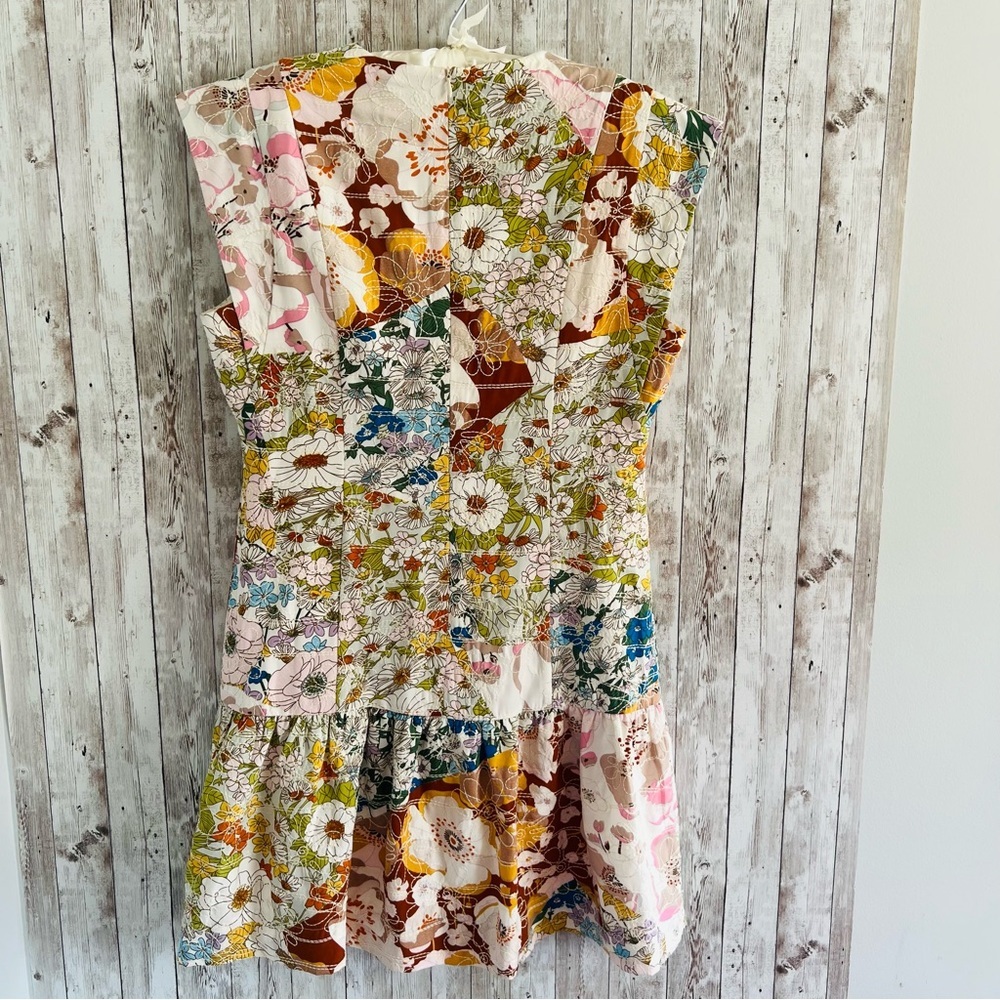Jade Melody Tam Floral Embroidered Patchwork Garden Dress Medium - Picture 2 of 7